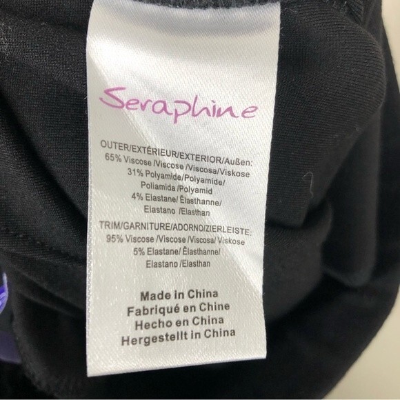 Seraphine Maternity Tailored Black Maternity Pants Ponte Trousers Seam Front 2 - Picture 8 of 9